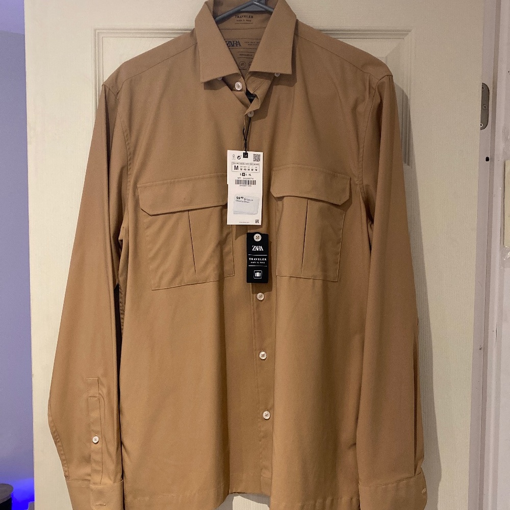Tan dress shirt